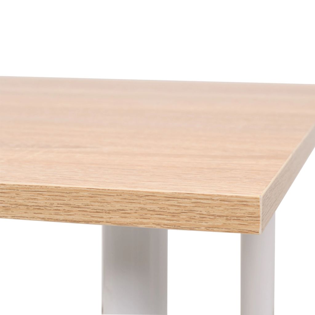Dining Table 120x60x73 cm Oak and White- Kitchen & Dining Room Tables - HomeShopIreland - Home Shop Ireland - Kitchen & Dining Room Tables - Dining Table 120x60x73 cm Oak and White