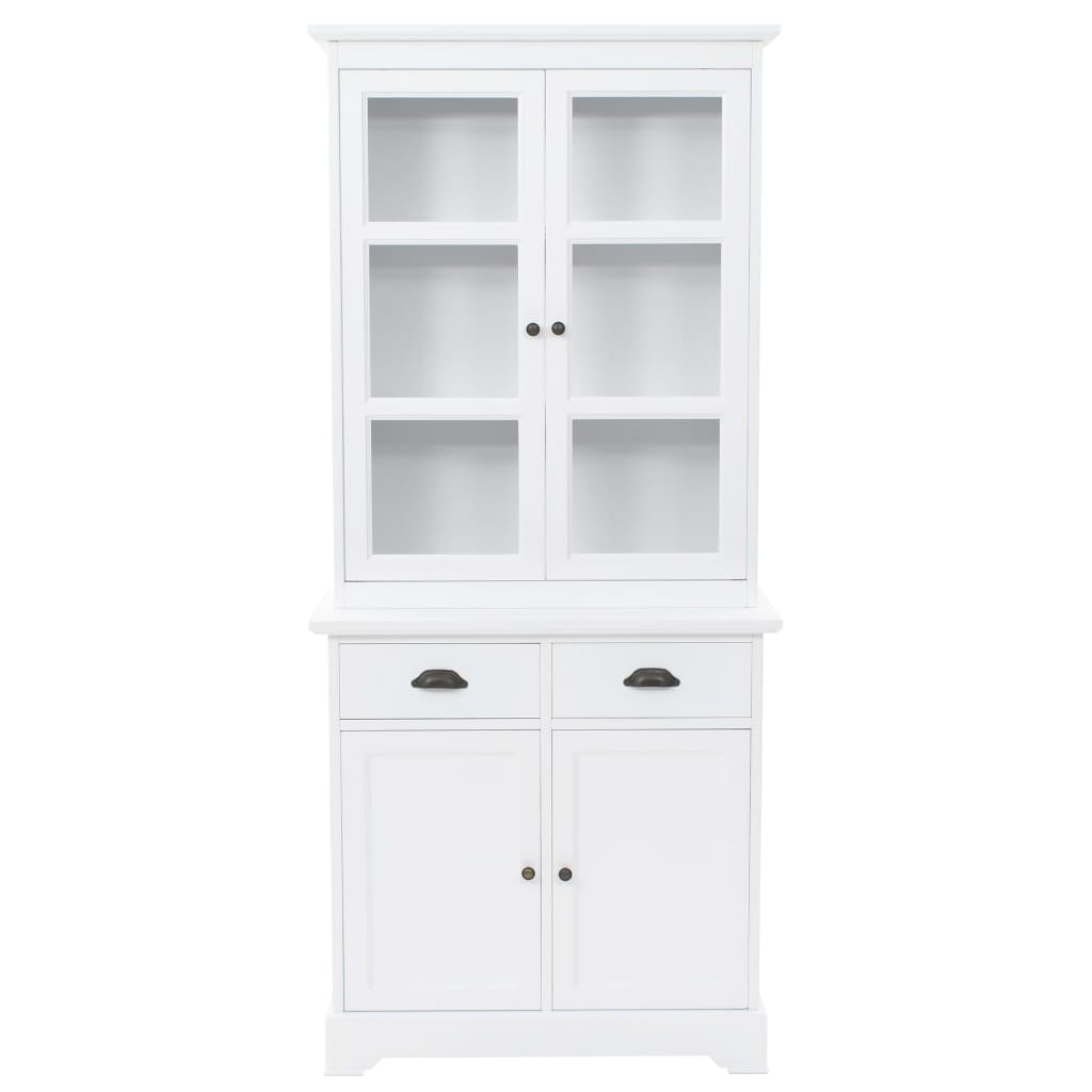 Welsh Dresser with 4 Doors MDF and Pinewood 80x40x180 cm- Storage Cabinets & Lockers - HomeShopIreland - Home Shop Ireland - Storage Cabinets & Lockers - Welsh Dresser with 4 Doors MDF and Pinewood 80x40x180 cm