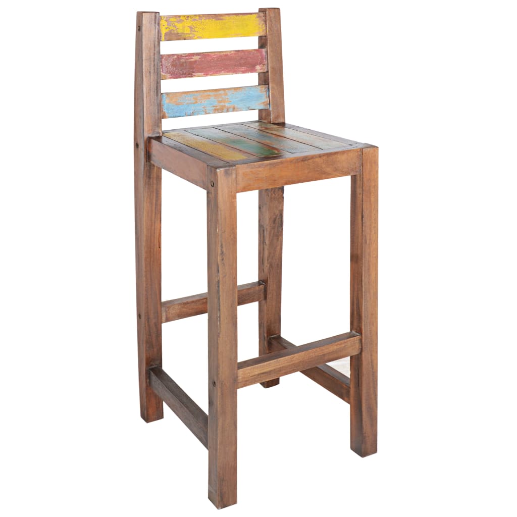 Bar Stools 2 pcs Solid Reclaimed Wood- Table & Bar Stools - HomeShopIreland - Home Shop Ireland - Table & Bar Stools - Bar Stools 2 pcs Solid Reclaimed Wood