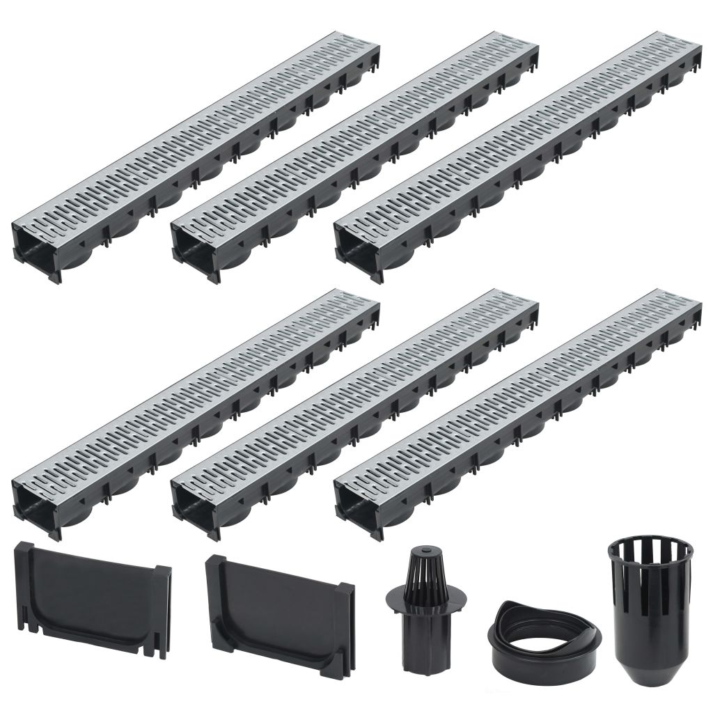 Drainage Channels 6 pcs Galvanised Steel 6 m- Drains - HomeShopIreland - Home Shop Ireland - Drains - Drainage Channels 6 pcs Galvanised Steel 6 m