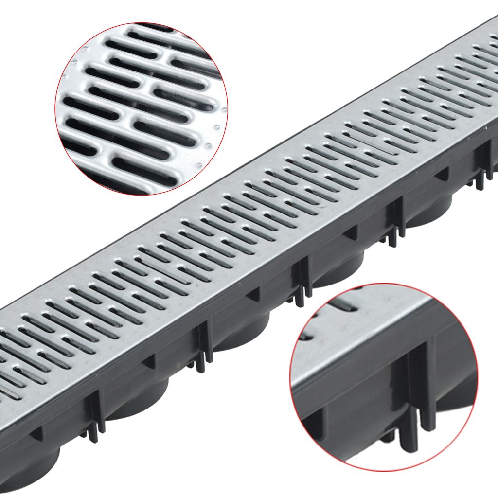 Drainage Channels 6 pcs Galvanised Steel 6 m- Drains - HomeShopIreland - Home Shop Ireland - Drains - Drainage Channels 6 pcs Galvanised Steel 6 m