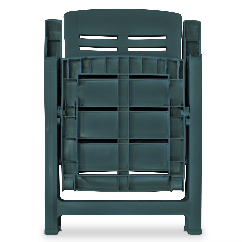Reclining Garden Chairs 6 pcs Plastic Green- Outdoor Chairs - HomeShopIreland - Home Shop Ireland - Outdoor Chairs - Reclining Garden Chairs 6 pcs Plastic Green