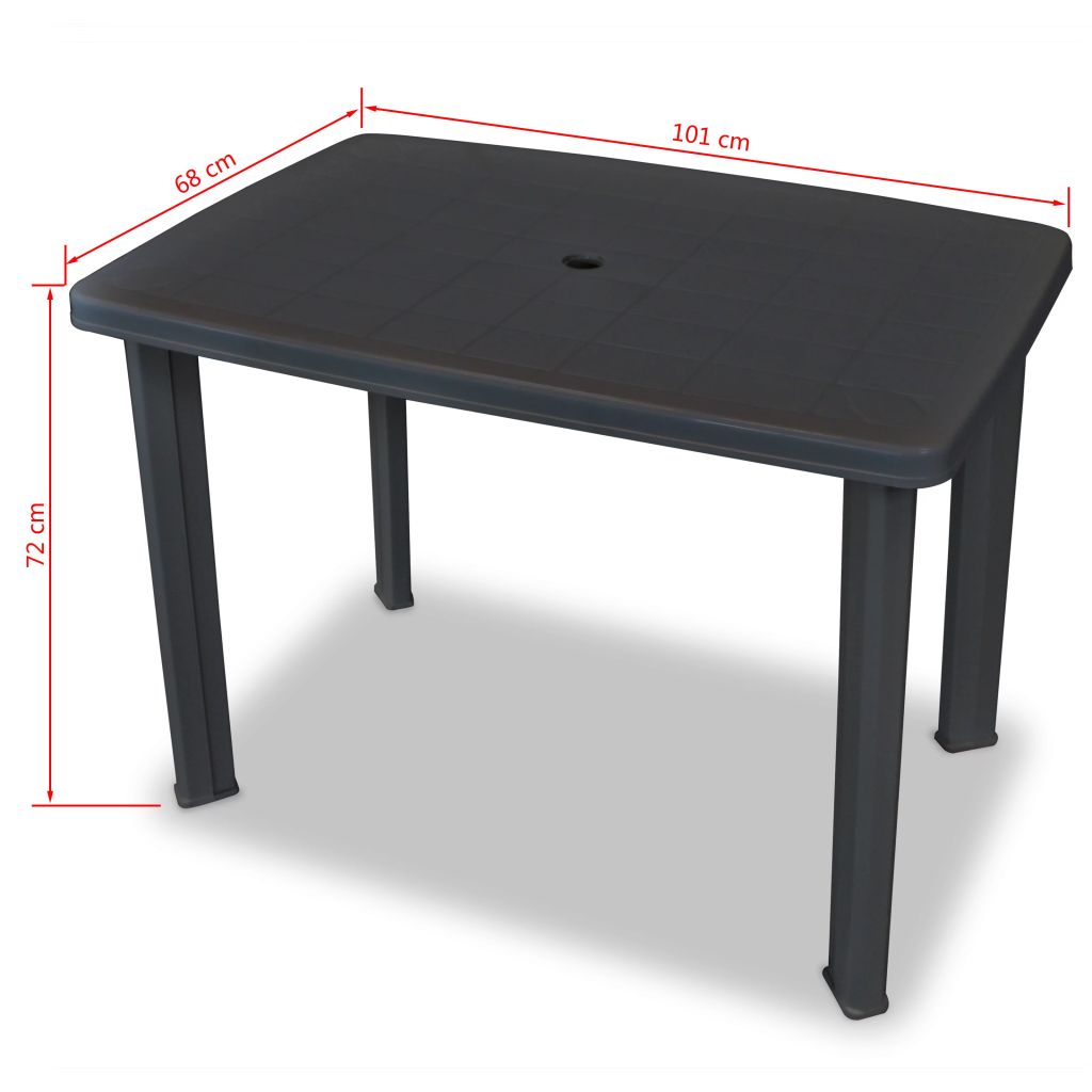 3 Piece Bistro Set Plastic Anthracite- Outdoor Furniture Sets - HomeShopIreland - Home Shop Ireland - Outdoor Furniture Sets - 3 Piece Bistro Set Plastic Anthracite