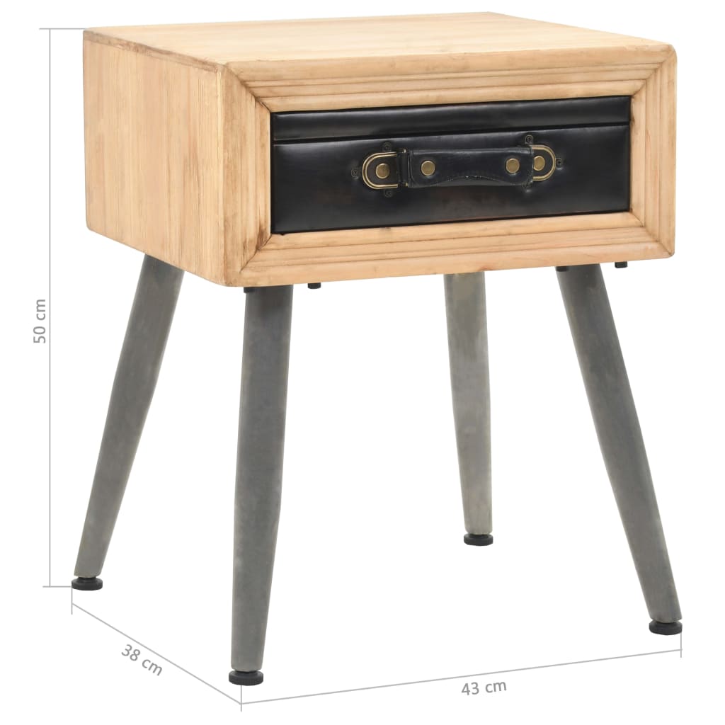 Bedside Table Solid Fir Wood 43x38x50 cm- Bedside Tables - HomeShopIreland - Home Shop Ireland - Bedside Tables - Bedside Table Solid Fir Wood 43x38x50 cm