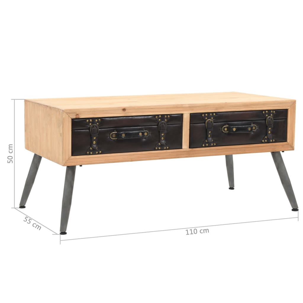 Coffee Table Solid Fir Wood 115x55x50 cm- Coffee Tables - HomeShopIreland - Home Shop Ireland - Coffee Tables - Coffee Table Solid Fir Wood 115x55x50 cm