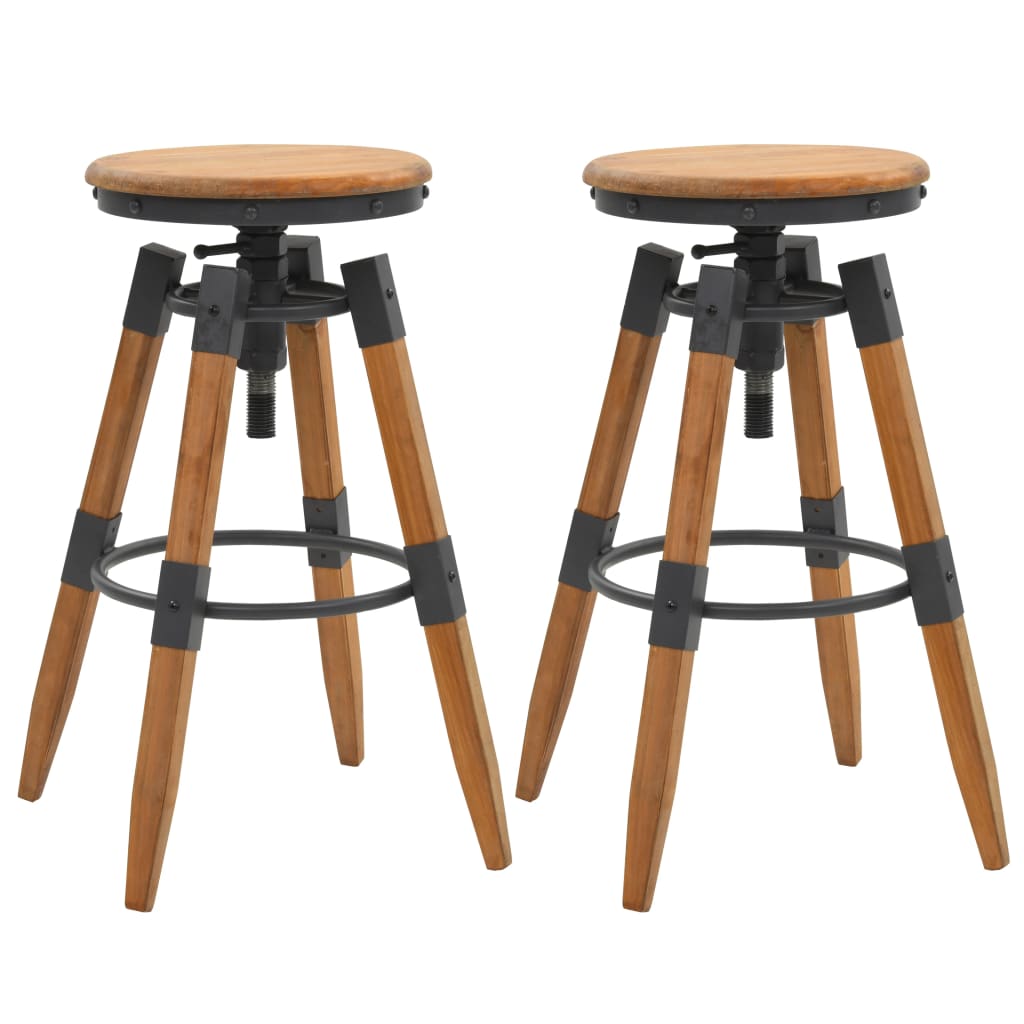 Bar Stools 2 pcs Solid Fir Wood- Table & Bar Stools - HomeShopIreland - Home Shop Ireland - Table & Bar Stools - Bar Stools 2 pcs Solid Fir Wood