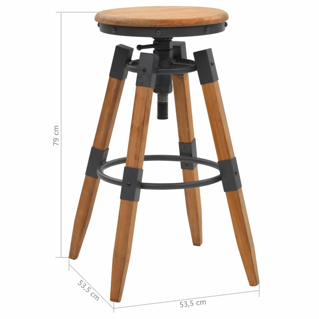 Bar Stools 2 pcs Solid Fir Wood- Table & Bar Stools - HomeShopIreland - Home Shop Ireland - Table & Bar Stools - Bar Stools 2 pcs Solid Fir Wood