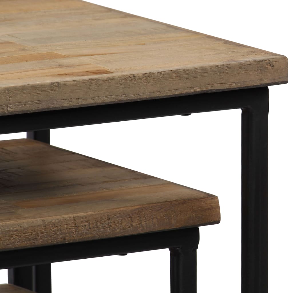 3 Piece Plant Table Set Reclaimed Teak- End Tables - HomeShopIreland - Home Shop Ireland - End Tables - 3 Piece Plant Table Set Reclaimed Teak
