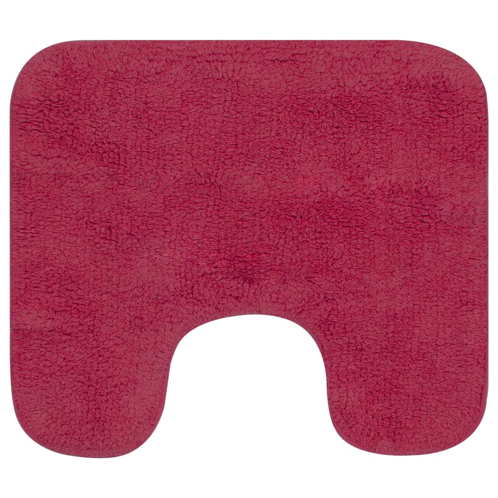 Bathroom Mat Set 3 Pieces Fabric Fuchsia- Bath Mats & Rugs - HomeShopIreland - Home Shop Ireland - Bath Mats & Rugs - Bathroom Mat Set 3 Pieces Fabric Fuchsia