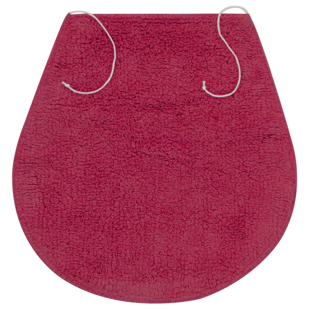 Bathroom Mat Set 3 Pieces Fabric Fuchsia- Bath Mats & Rugs - HomeShopIreland - Home Shop Ireland - Bath Mats & Rugs - Bathroom Mat Set 3 Pieces Fabric Fuchsia