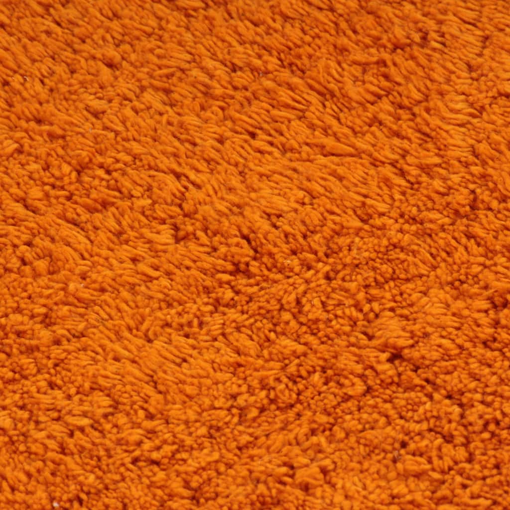 Bathroom Mat Set 3 Pieces Fabric Orange- Bath Mats & Rugs - HomeShopIreland - Home Shop Ireland - Bath Mats & Rugs - Bathroom Mat Set 3 Pieces Fabric Orange