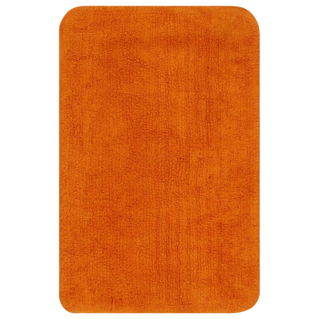 Bathroom Mat Set 3 Pieces Fabric Orange- Bath Mats & Rugs - HomeShopIreland - Home Shop Ireland - Bath Mats & Rugs - Bathroom Mat Set 3 Pieces Fabric Orange