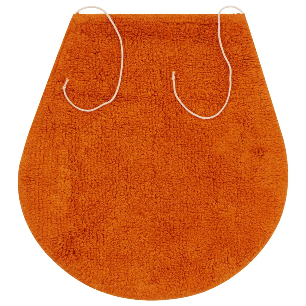 Bathroom Mat Set 3 Pieces Fabric Orange- Bath Mats & Rugs - HomeShopIreland - Home Shop Ireland - Bath Mats & Rugs - Bathroom Mat Set 3 Pieces Fabric Orange