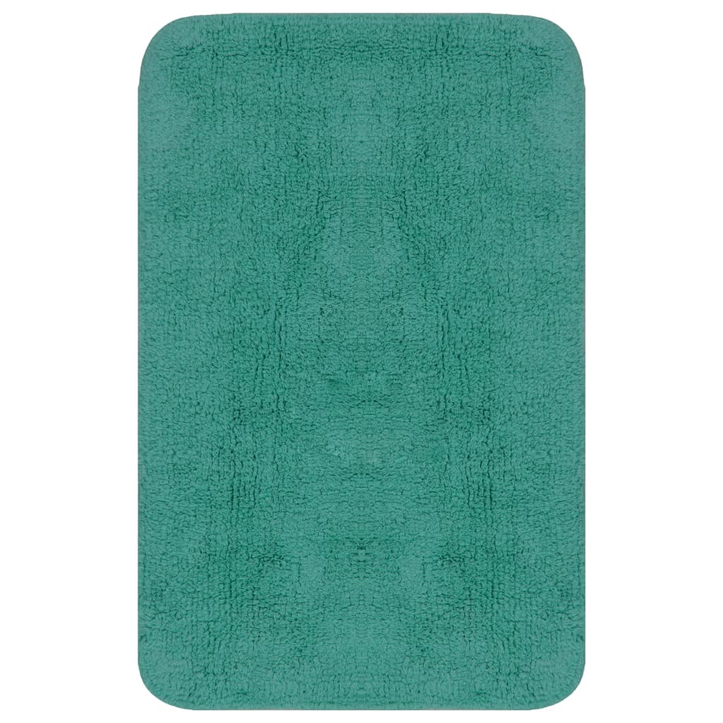 Bathroom Mat Set 2 Pieces Fabric Turquoise- Bath Mats & Rugs - HomeShopIreland - Home Shop Ireland - Bath Mats & Rugs - Bathroom Mat Set 2 Pieces Fabric Turquoise