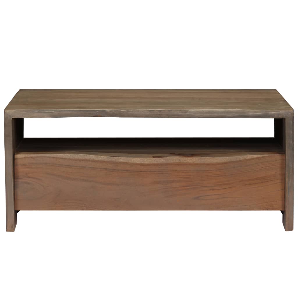 Coffee Table Solid Acacia Wood Live Edges 90x50x40 cm Grey- Coffee Tables - HomeShopIreland - Home Shop Ireland - Coffee Tables - Coffee Table Solid Acacia Wood Live Edges 90x50x40 cm Grey