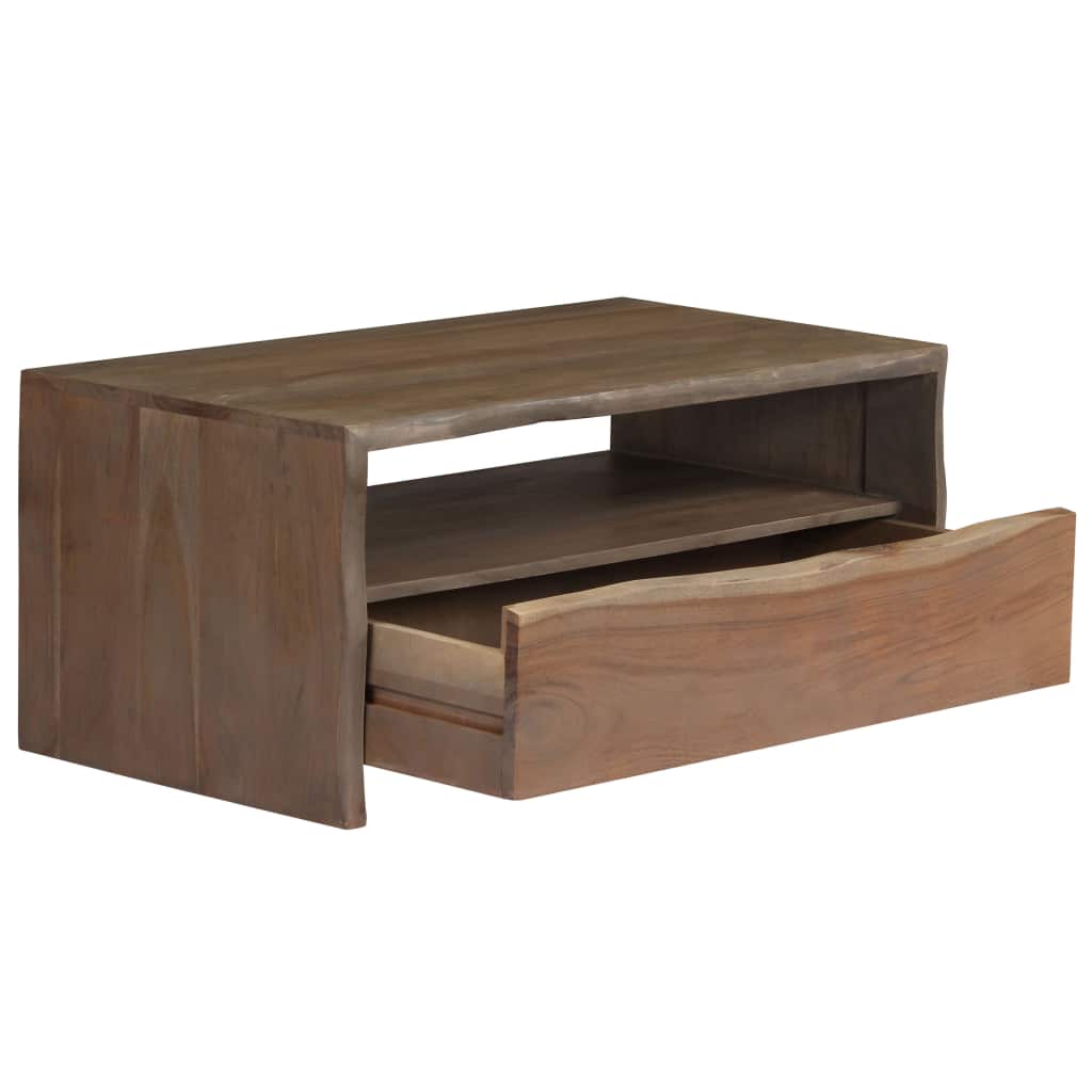 Coffee Table Solid Acacia Wood Live Edges 90x50x40 cm Grey- Coffee Tables - HomeShopIreland - Home Shop Ireland - Coffee Tables - Coffee Table Solid Acacia Wood Live Edges 90x50x40 cm Grey