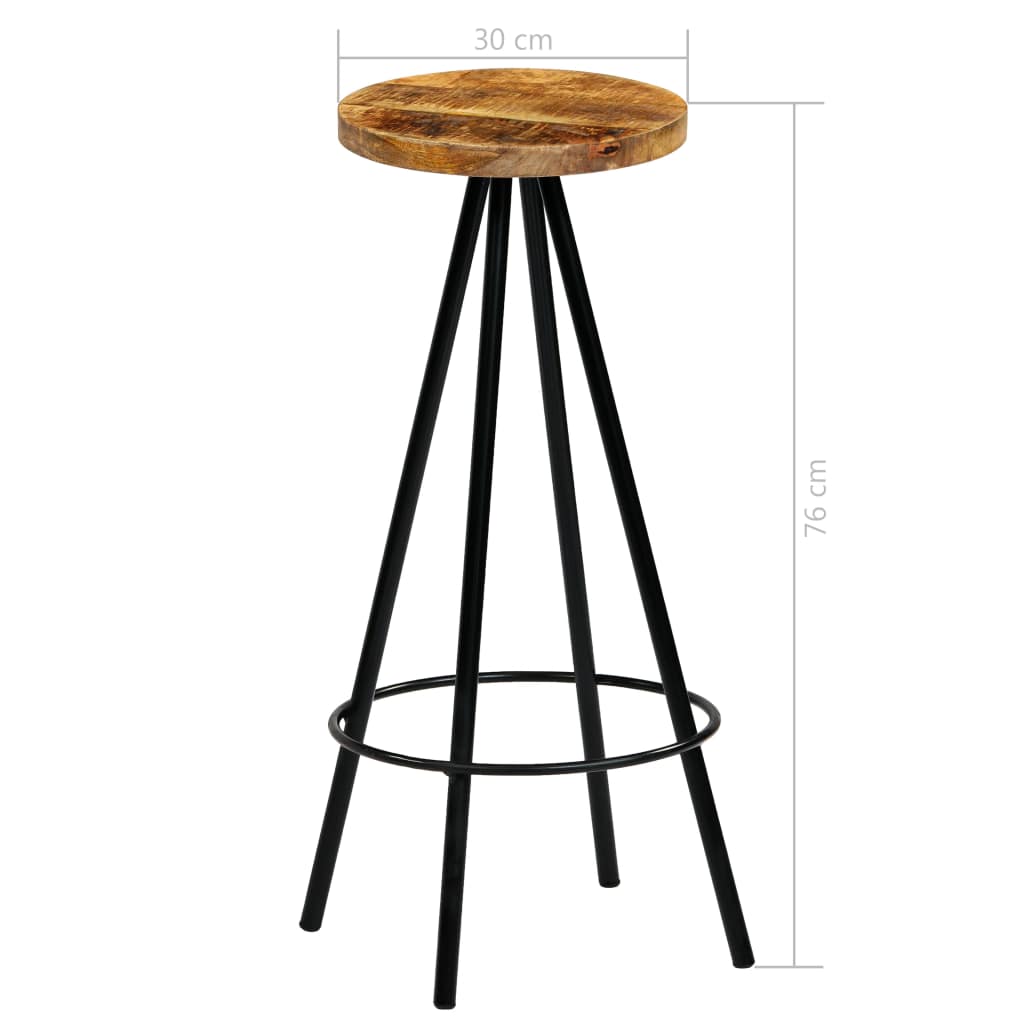 Bar Chairs 4 pcs Solid Mango Wood- Table & Bar Stools - HomeShopIreland - Home Shop Ireland - Table & Bar Stools - Bar Chairs 4 pcs Solid Mango Wood