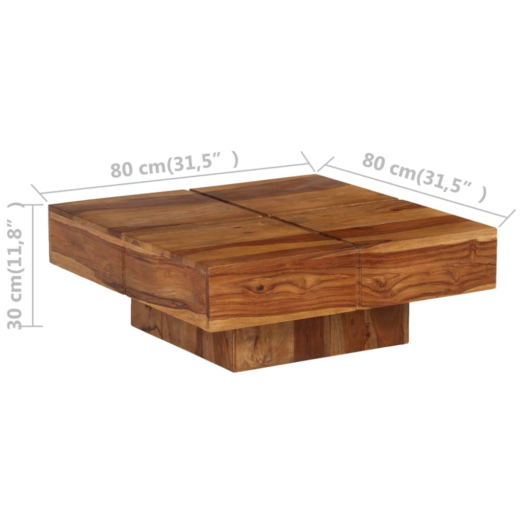 Coffee Table Solid Sheesham Wood 80x80x30 cm- Coffee Tables - HomeShopIreland - Home Shop Ireland - Coffee Tables - Coffee Table Solid Sheesham Wood 80x80x30 cm