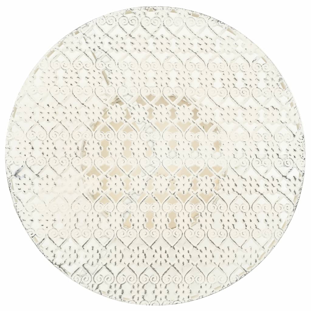 Bistro Table Vintage Style Round Metal 40x70 cm White- Kitchen & Dining Room Tables - HomeShopIreland - Home Shop Ireland - Kitchen & Dining Room Tables - Bistro Table Vintage Style Round Metal 40x70 cm White