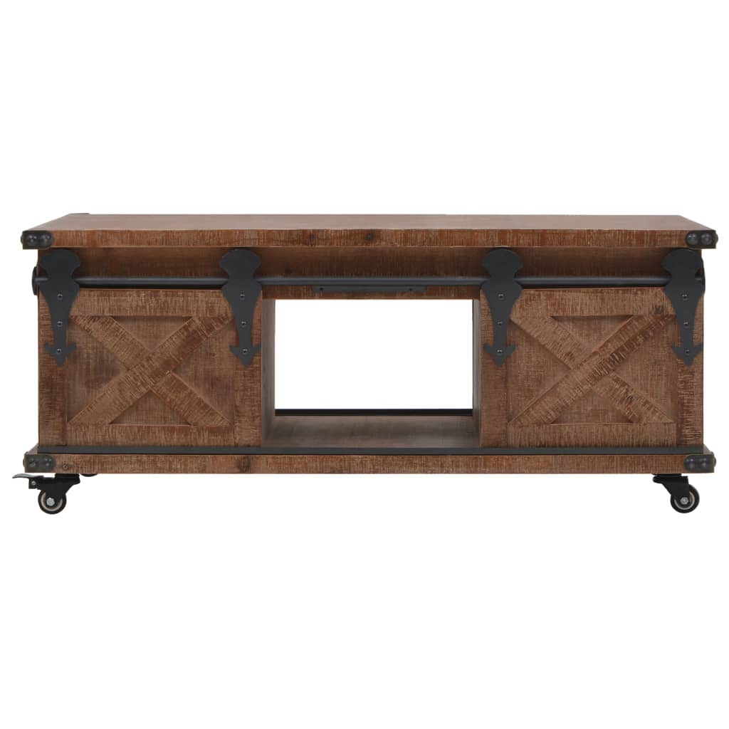 Coffee Table Solid Fir Wood 91x51x38 cm Brown- Coffee Tables - HomeShopIreland - Home Shop Ireland - Coffee Tables - Coffee Table Solid Fir Wood 91x51x38 cm Brown