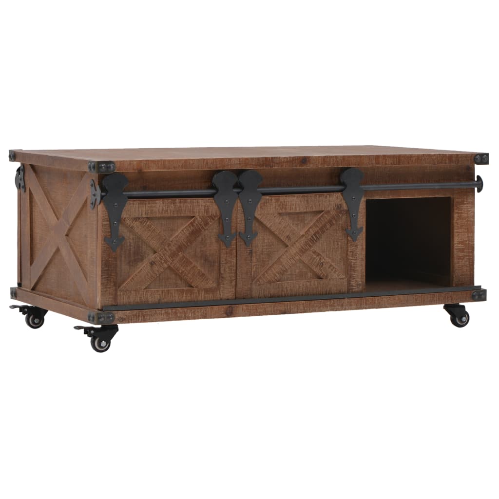 Coffee Table Solid Fir Wood 91x51x38 cm Brown- Coffee Tables - HomeShopIreland - Home Shop Ireland - Coffee Tables - Coffee Table Solid Fir Wood 91x51x38 cm Brown