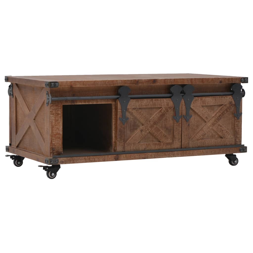 Coffee Table Solid Fir Wood 91x51x38 cm Brown- Coffee Tables - HomeShopIreland - Home Shop Ireland - Coffee Tables - Coffee Table Solid Fir Wood 91x51x38 cm Brown