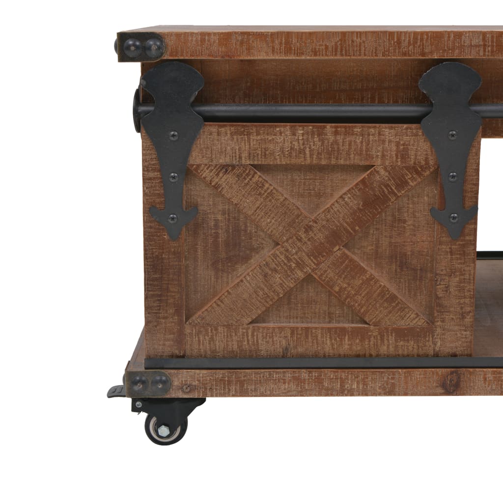 Coffee Table Solid Fir Wood 91x51x38 cm Brown- Coffee Tables - HomeShopIreland - Home Shop Ireland - Coffee Tables - Coffee Table Solid Fir Wood 91x51x38 cm Brown