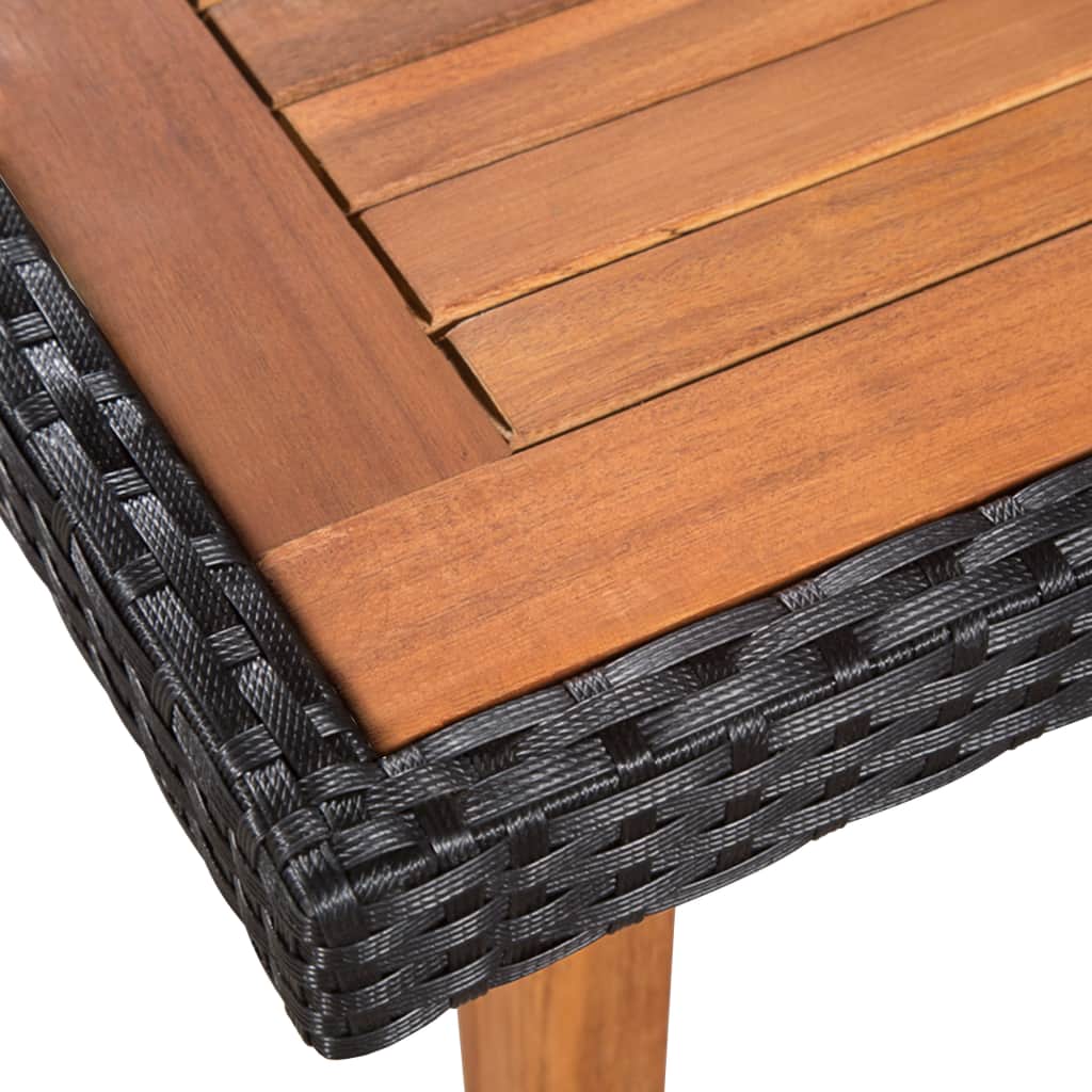 5 Piece Outdoor Dining Set Poly Rattan Black and Brown- Outdoor Furniture Sets - HomeShopIreland - Home Shop Ireland - Outdoor Furniture Sets - 5 Piece Outdoor Dining Set Poly Rattan Black and Brown