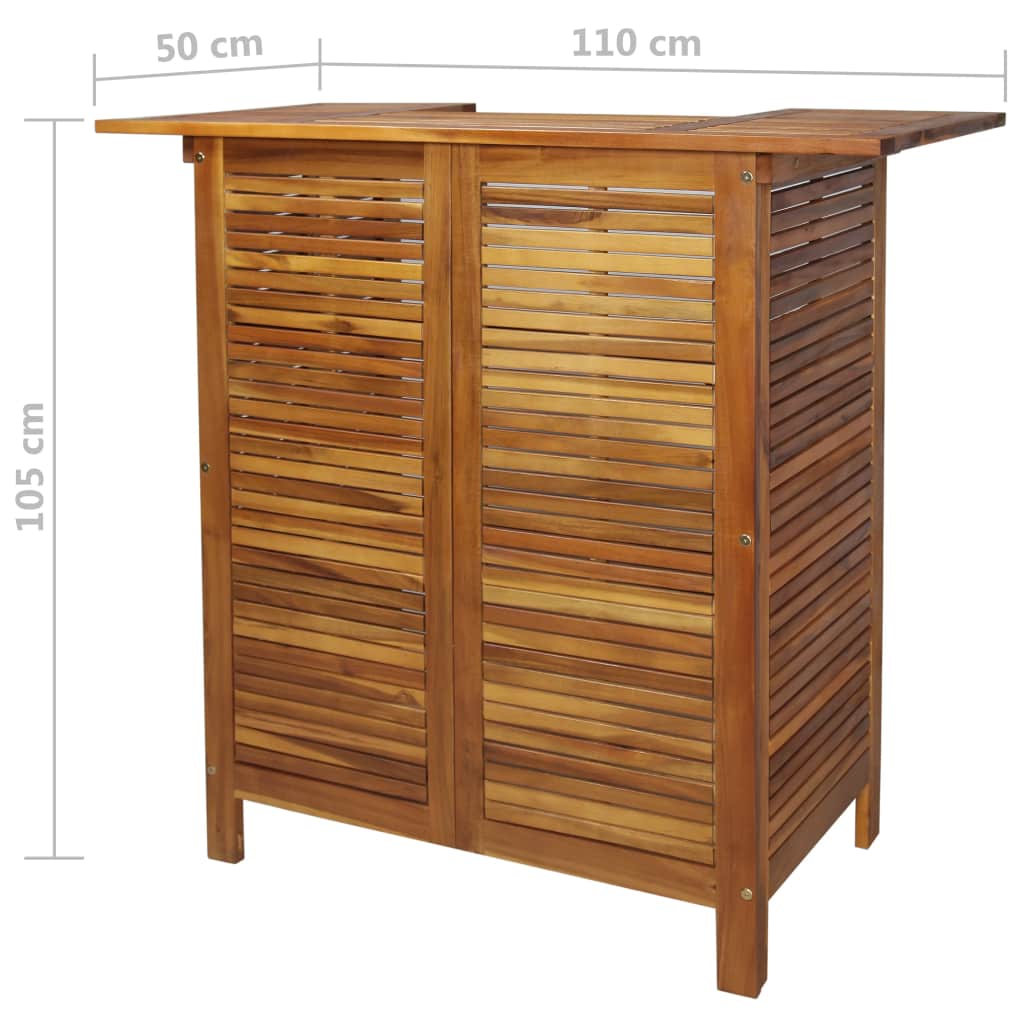 Bar Table and Chair Set 3 Pieces Solid Acacia Wood- Kitchen & Dining Furniture Sets - HomeShopIreland - Home Shop Ireland - Kitchen & Dining Furniture Sets - Bar Table and Chair Set 3 Pieces Solid Acacia Wood
