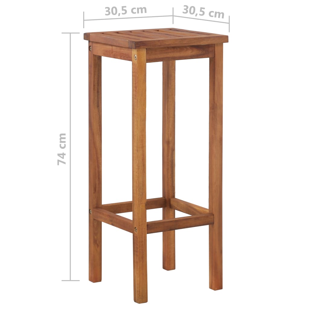 Bar Table and Chair Set 3 Pieces Solid Acacia Wood- Kitchen & Dining Furniture Sets - HomeShopIreland - Home Shop Ireland - Kitchen & Dining Furniture Sets - Bar Table and Chair Set 3 Pieces Solid Acacia Wood
