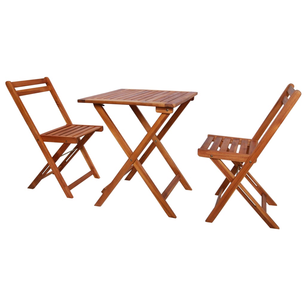 3 Piece Folding Bistro Set Solid Acacia Wood- Outdoor Furniture Sets - HomeShopIreland - Home Shop Ireland - Outdoor Furniture Sets - 3 Piece Folding Bistro Set Solid Acacia Wood