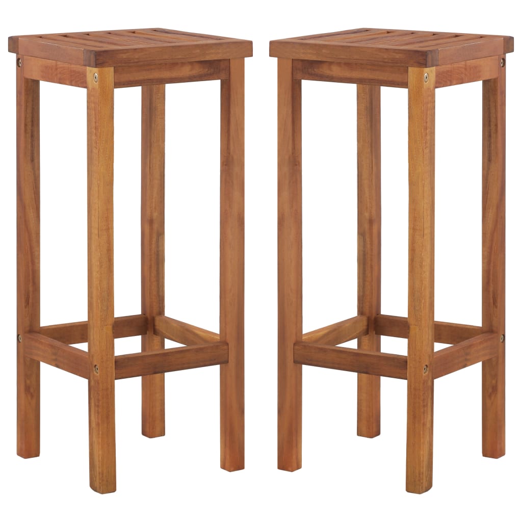 Bar Chairs 2 pcs Solid Acacia Wood- Table & Bar Stools - HomeShopIreland - Home Shop Ireland - Table & Bar Stools - Bar Chairs 2 pcs Solid Acacia Wood