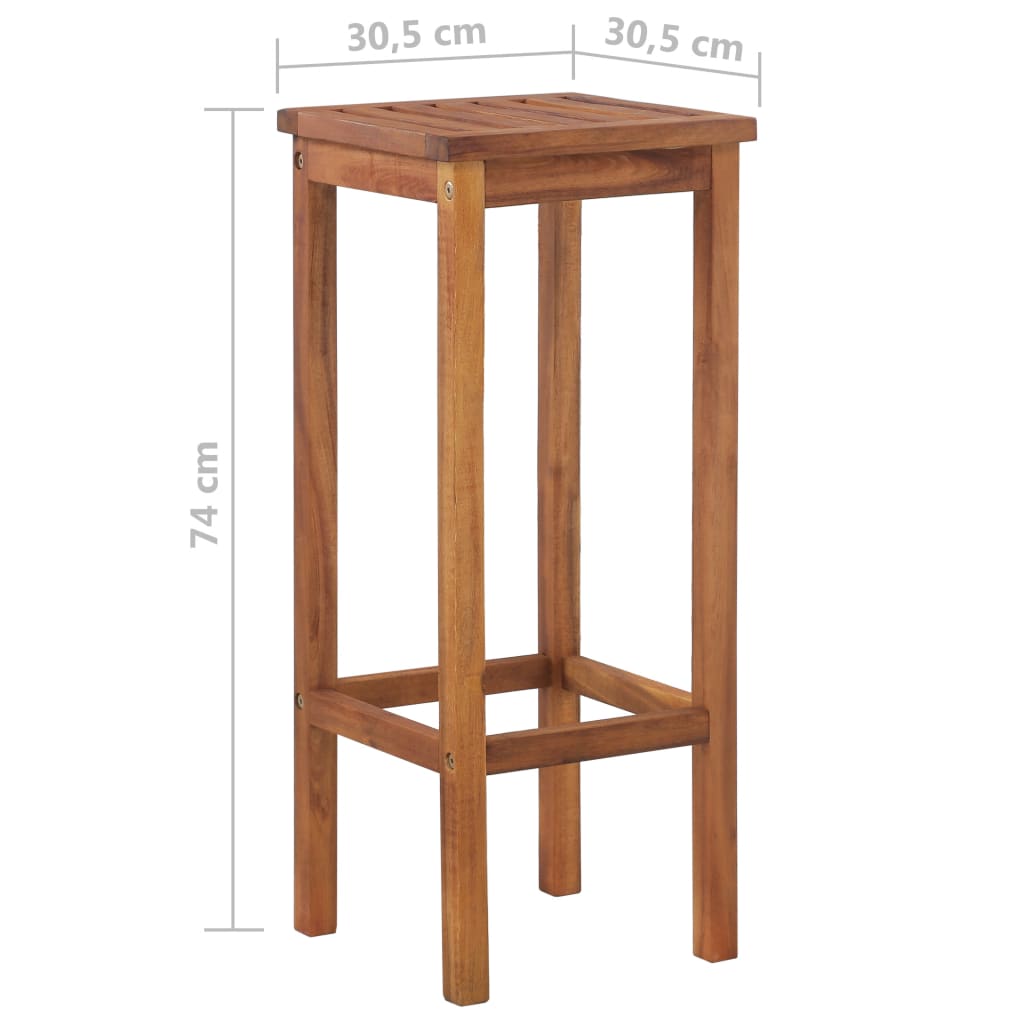 Bar Chairs 2 pcs Solid Acacia Wood- Table & Bar Stools - HomeShopIreland - Home Shop Ireland - Table & Bar Stools - Bar Chairs 2 pcs Solid Acacia Wood