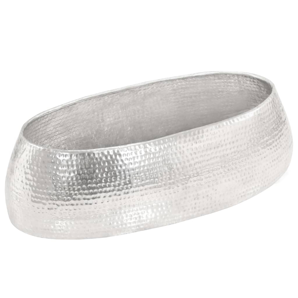 Coffee Table Hammered Silver 100x50x28 cm Aluminium- Coffee Tables - HomeShopIreland - Home Shop Ireland - Coffee Tables - Coffee Table Hammered Silver 100x50x28 cm Aluminium