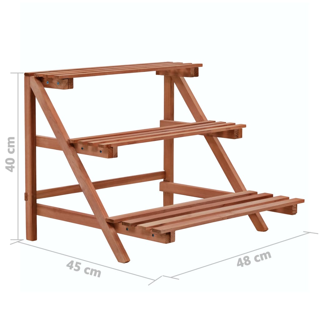 3-Tier Plant Stand Cedar Wood 48x45x40 cm- Plant Stands - HomeShopIreland - Home Shop Ireland - Plant Stands - 3-Tier Plant Stand Cedar Wood 48x45x40 cm