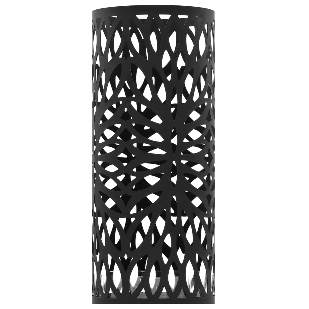 Umbrella Stand Leaves Steel Black- Umbrella Stands & Racks - HomeShopIreland - Home Shop Ireland - Umbrella Stands & Racks - Umbrella Stand Leaves Steel Black