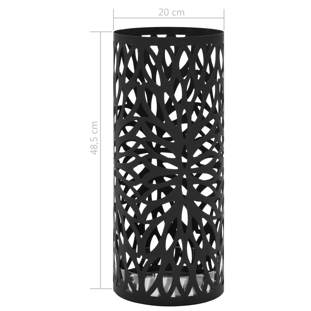 Umbrella Stand Leaves Steel Black- Umbrella Stands & Racks - HomeShopIreland - Home Shop Ireland - Umbrella Stands & Racks - Umbrella Stand Leaves Steel Black