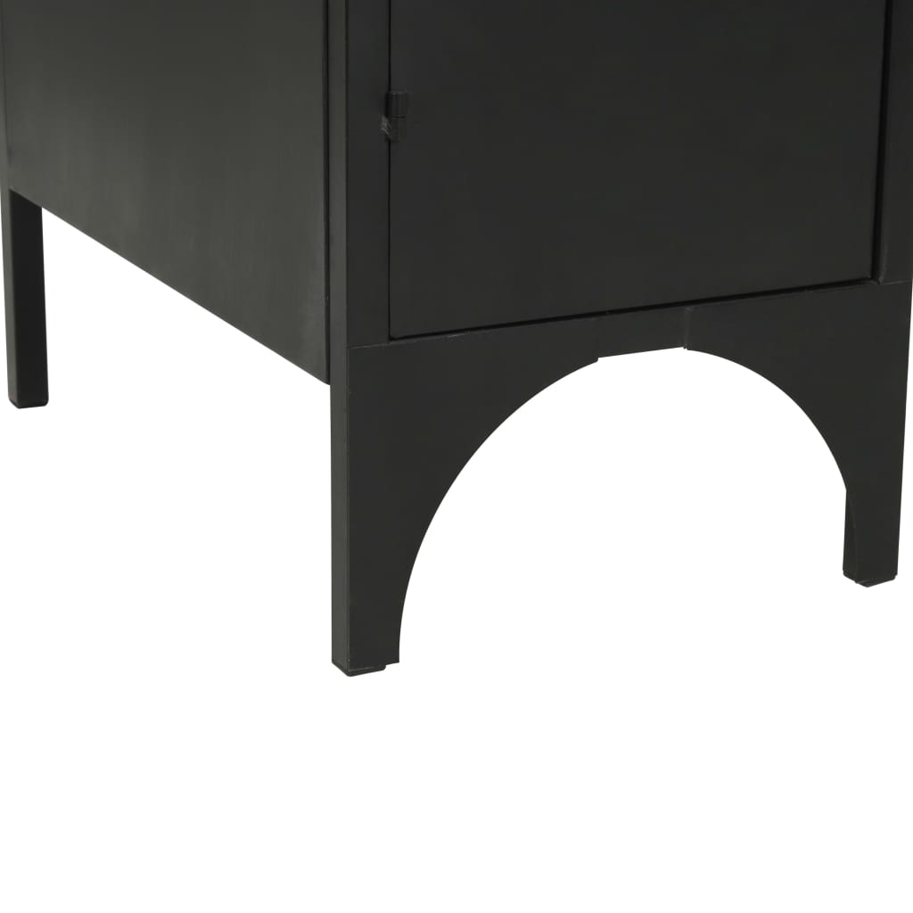 Double Pedestal Desk Solid Firwood and Steel 120x50x76 cm- Desks - HomeShopIreland - Home Shop Ireland - Desks - Double Pedestal Desk Solid Firwood and Steel 120x50x76 cm