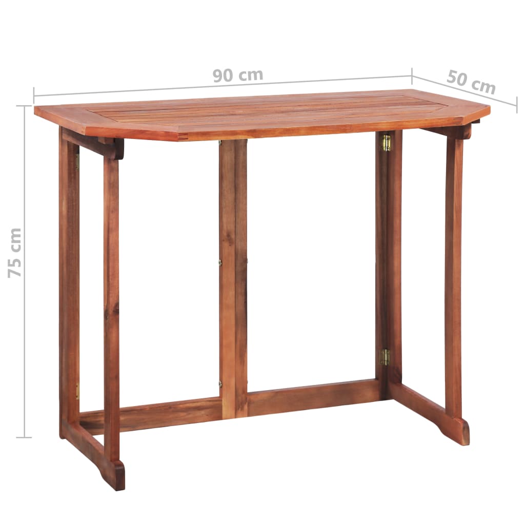 Bistro Table 90x50x75 cm Solid Acacia Wood- Outdoor Tables - HomeShopIreland - Home Shop Ireland - Outdoor Tables - Bistro Table 90x50x75 cm Solid Acacia Wood