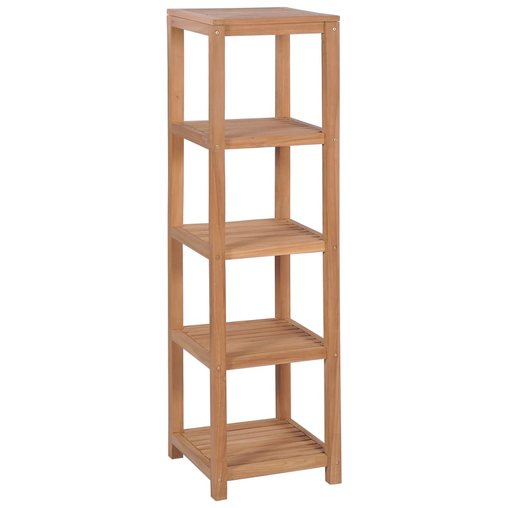 4-Tier Bathroom Storage Rack Solid Teak 42x42x165 cm- Bookcases & Standing Shelves - HomeShopIreland - Home Shop Ireland - Bookcases & Standing Shelves - 4-Tier Bathroom Storage Rack Solid Teak 42x42x165 cm