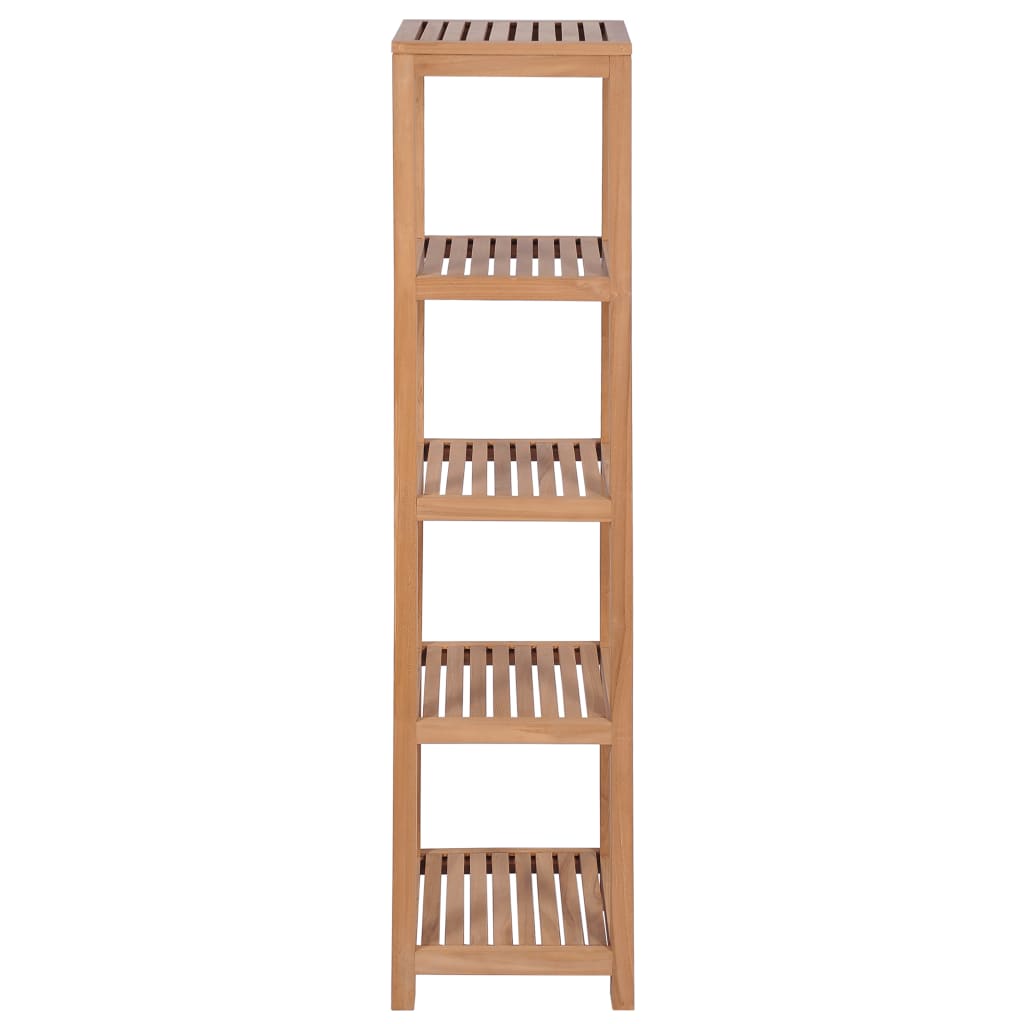 4-Tier Bathroom Storage Rack Solid Teak 42x42x165 cm- Bookcases & Standing Shelves - HomeShopIreland - Home Shop Ireland - Bookcases & Standing Shelves - 4-Tier Bathroom Storage Rack Solid Teak 42x42x165 cm