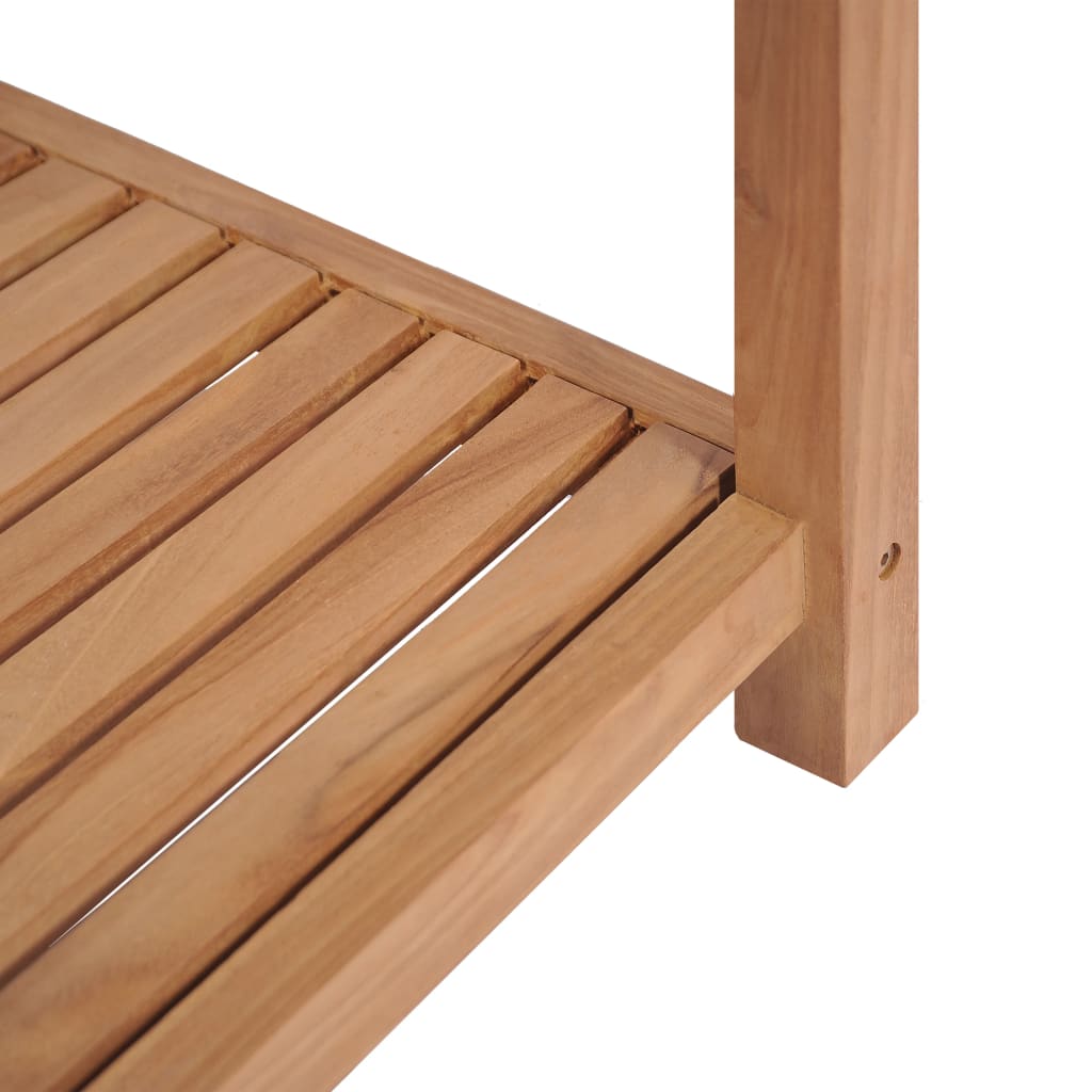 4-Tier Bathroom Storage Rack Solid Teak 42x42x165 cm- Bookcases & Standing Shelves - HomeShopIreland - Home Shop Ireland - Bookcases & Standing Shelves - 4-Tier Bathroom Storage Rack Solid Teak 42x42x165 cm