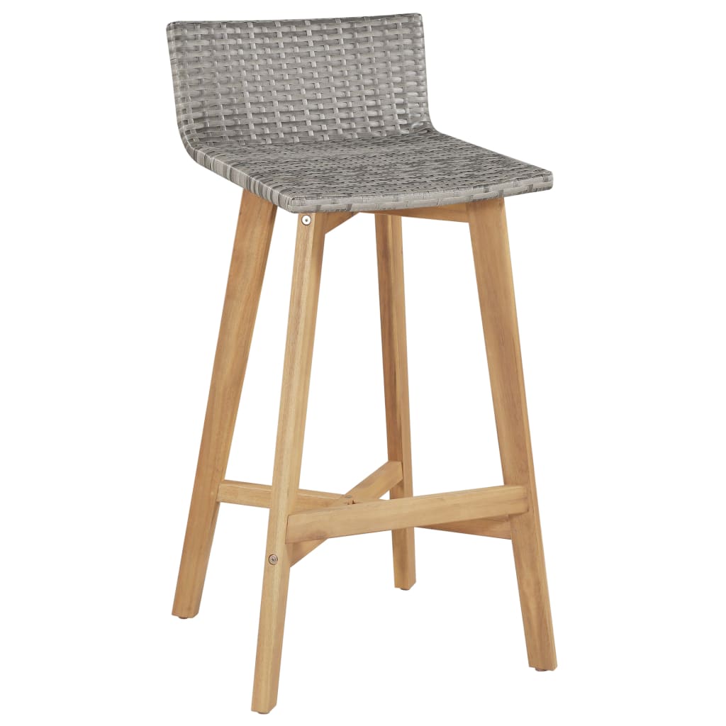 Bar Chairs 2 pcs Solid Acacia Wood- Table & Bar Stools - HomeShopIreland - Home Shop Ireland - Table & Bar Stools - Bar Chairs 2 pcs Solid Acacia Wood