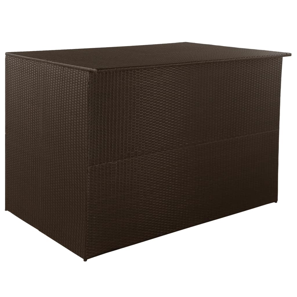 Garden Storage Box Brown 150x100x100 cm Poly Rattan- Outdoor Storage Boxes - HomeShopIreland - Home Shop Ireland - Outdoor Storage Boxes - Garden Storage Box Brown 150x100x100 cm Poly Rattan