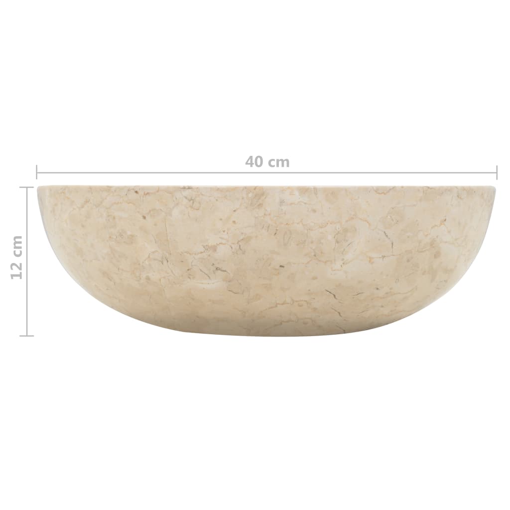 Sink 40x12 cm Marble Cream- Bathroom Basins - HomeShopIreland - Home Shop Ireland - Bathroom Basins - Sink 40x12 cm Marble Cream