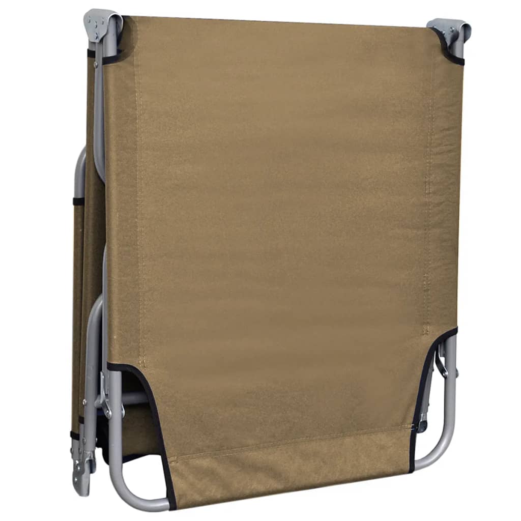 Foldable Sunlounger with Adjustable Backrest Taupe- Sunloungers - HomeShopIreland - Home Shop Ireland - Sunloungers - Foldable Sunlounger with Adjustable Backrest Taupe