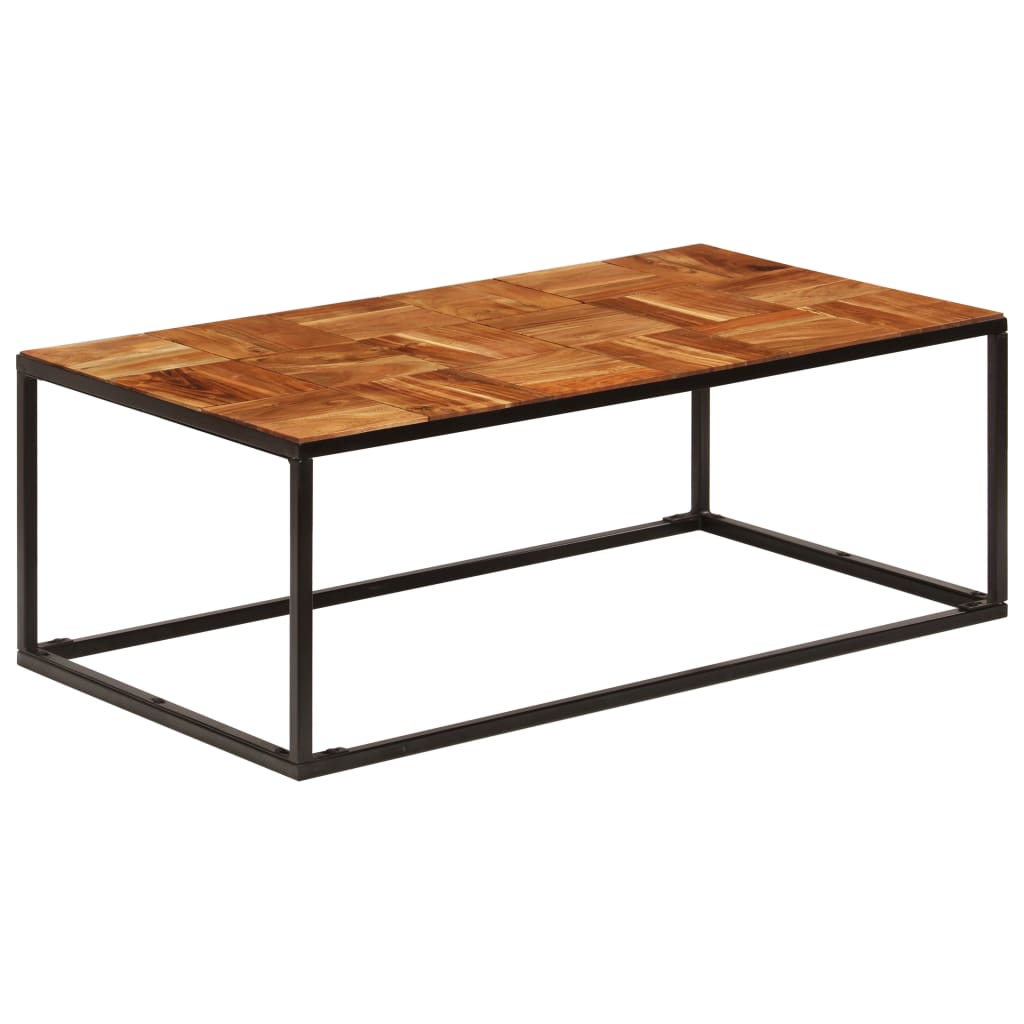 Coffee Table 110x40x60 cm Solid Acacia Wood and Steel- Coffee Tables - HomeShopIreland - Home Shop Ireland - Coffee Tables - Coffee Table 110x40x60 cm Solid Acacia Wood and Steel