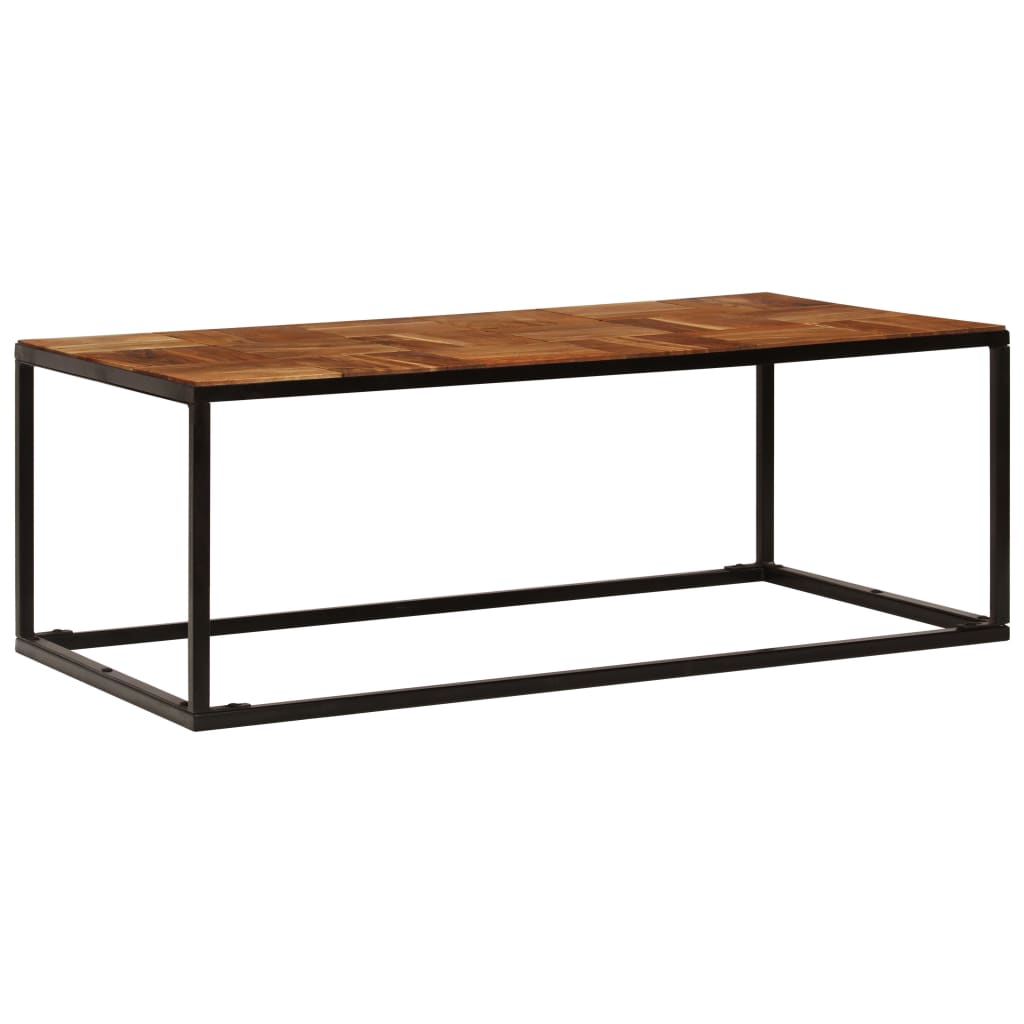 Coffee Table 110x40x60 cm Solid Acacia Wood and Steel- Coffee Tables - HomeShopIreland - Home Shop Ireland - Coffee Tables - Coffee Table 110x40x60 cm Solid Acacia Wood and Steel