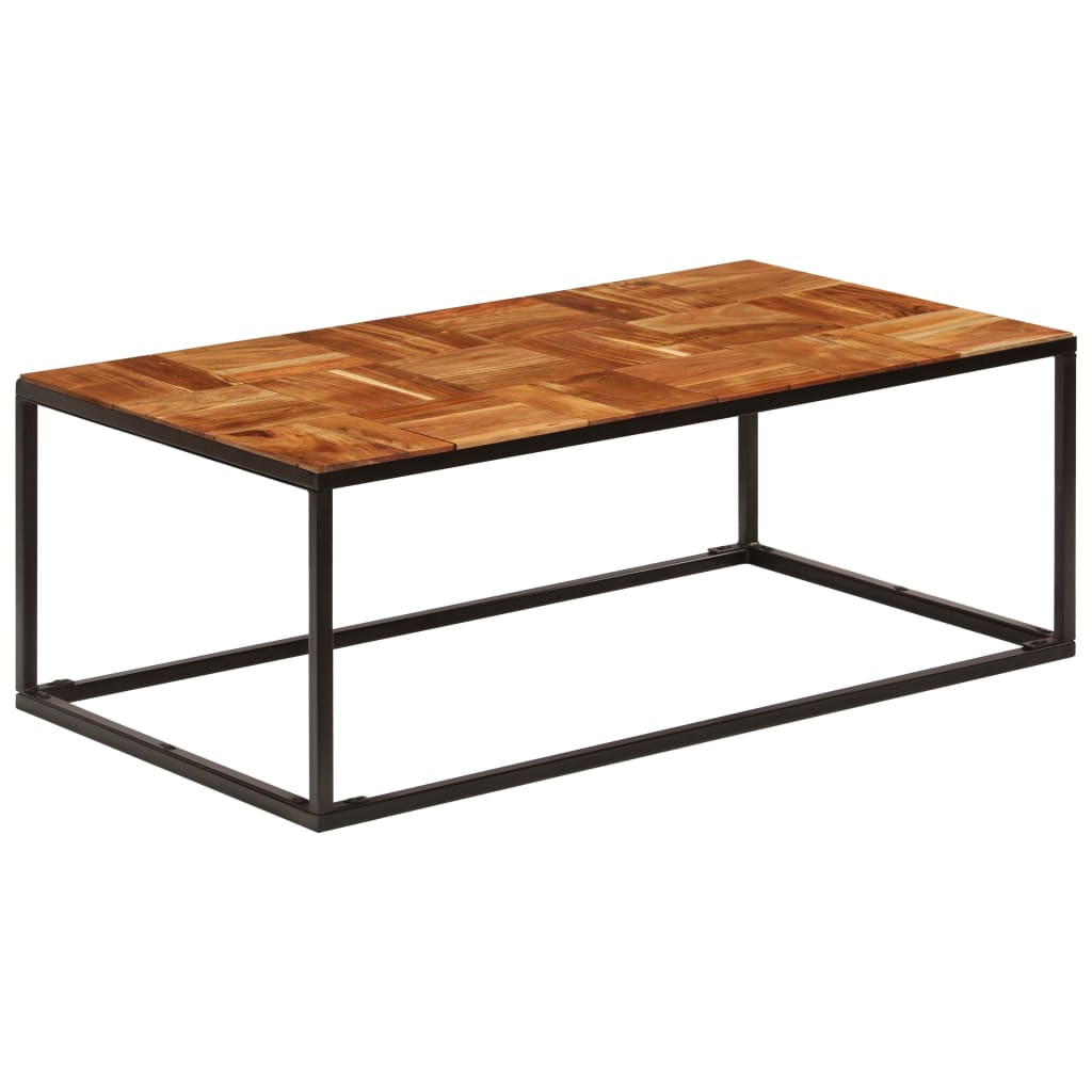 Coffee Table 110x40x60 cm Solid Acacia Wood and Steel- Coffee Tables - HomeShopIreland - Home Shop Ireland - Coffee Tables - Coffee Table 110x40x60 cm Solid Acacia Wood and Steel