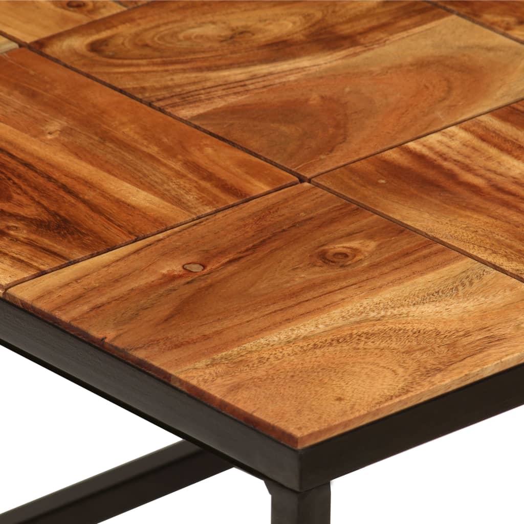 Coffee Table 110x40x60 cm Solid Acacia Wood and Steel- Coffee Tables - HomeShopIreland - Home Shop Ireland - Coffee Tables - Coffee Table 110x40x60 cm Solid Acacia Wood and Steel